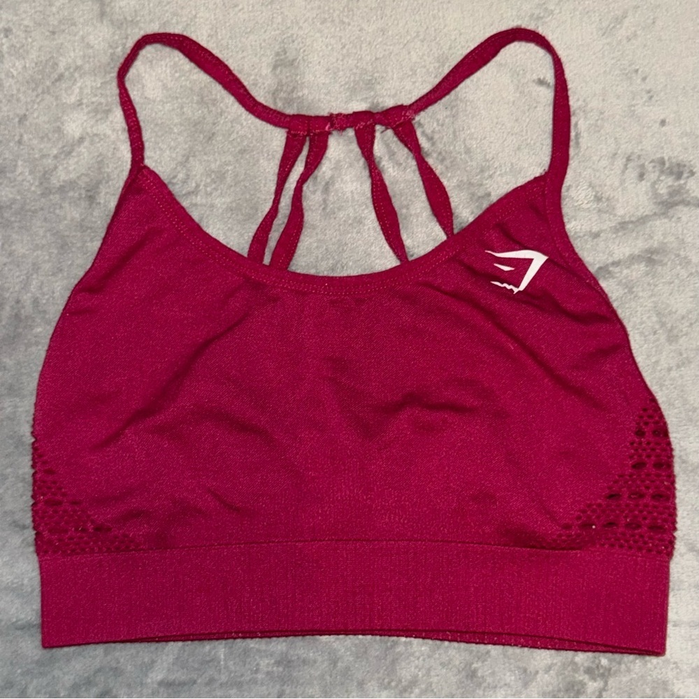 Gymshark Magenta Strappy Sports Bra
